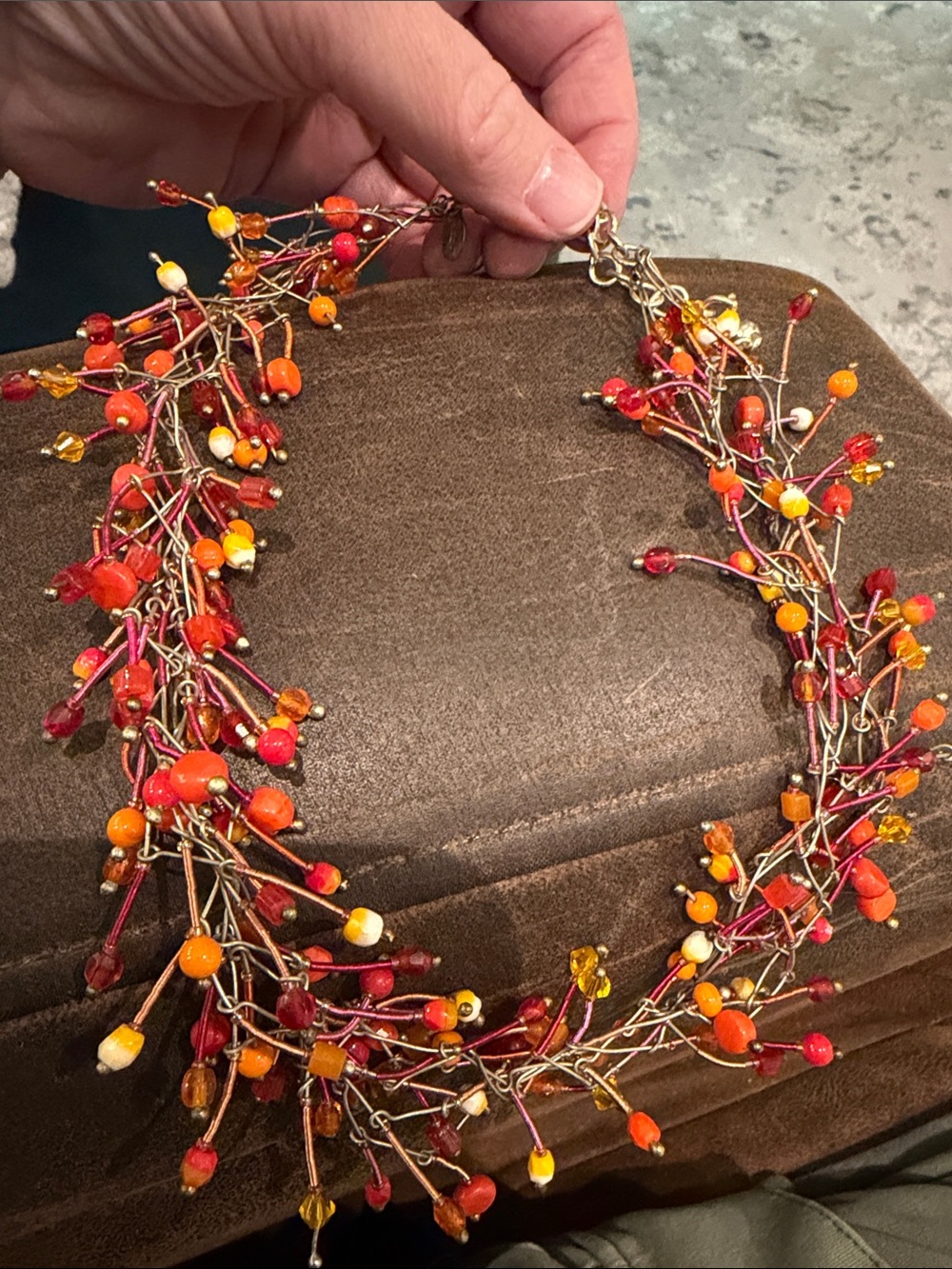 Vtg Chicos Cluster Necklace